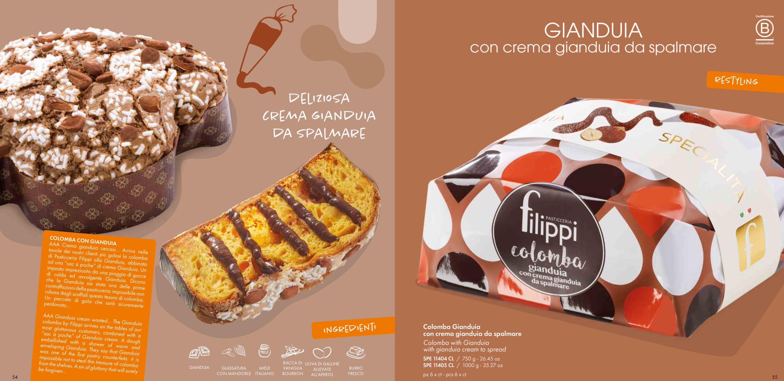 FILIPPI COLO,BA 750 GR CON CREMA GIANDUIA DA SPALMARE