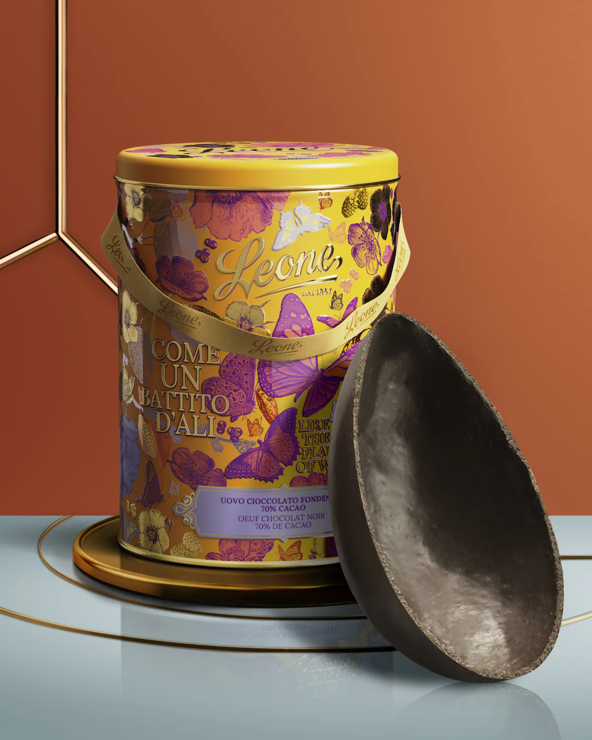 LEONE UOVO FONDENTE 70% 350 GR