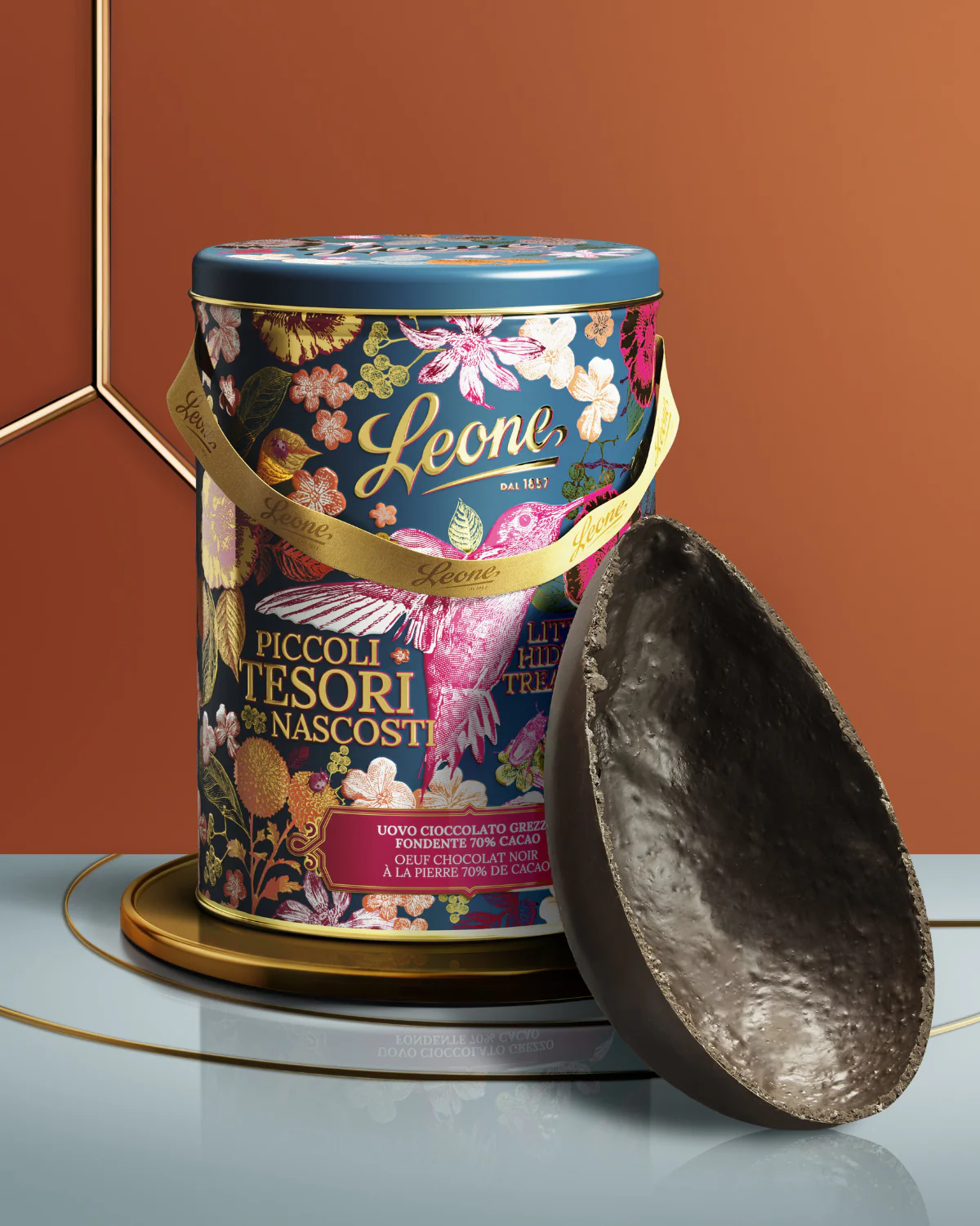 LEONE UOVO GREZZO FONDENTE GREZZO 70%